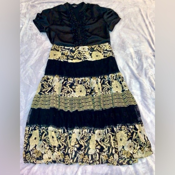 Floral Maxi Skirt and Shirt Set - Picture 1 of 6